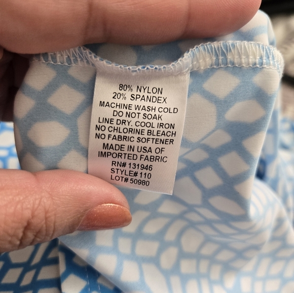 Jude Connally Sleeveless Dress Blue/white Size L - Picture 5 of 5